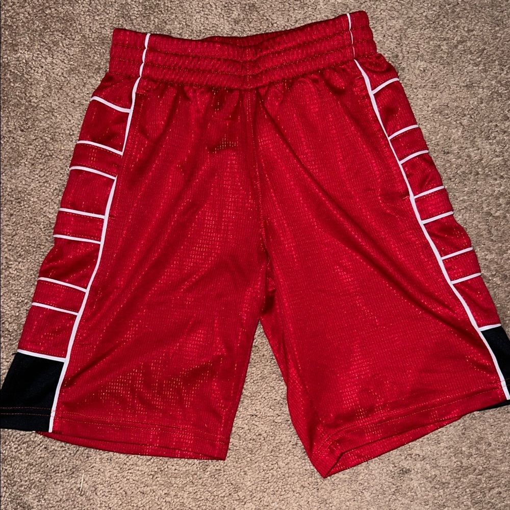 Jordan Boys Dri-FIT Basketball Shorts – Red/Black/White (Size S; 8-10)